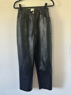 Wilfred High-Rise Black Faux Leather Pants